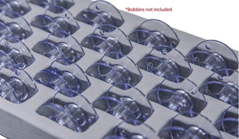 Ultima Bobbin Cases, Two Pack â€“ Two Plastic See Through Bobbin Storage Boxes â€“ Each Bobbin Holder Holds 28 Class-15 (SA156) Bobbins - Image 4